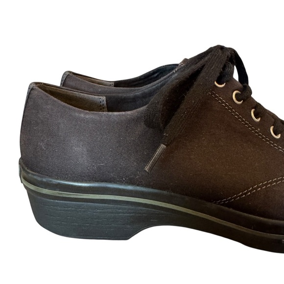 Dansko Vegan Veda Canvas Black Lace-Up Clog Sneakers, Size 40 (9.5-10) - Picture 2 of 10